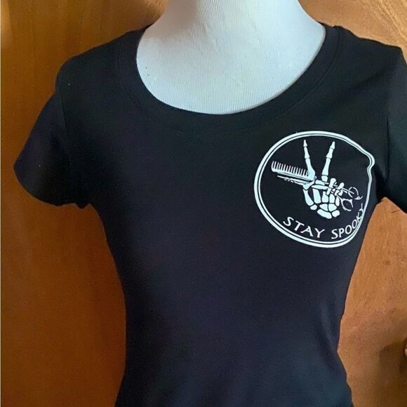 Custom, Stay Spooky Hairdresser Tee, Slim Fit, Size 3X, New - Picture 5 of 8